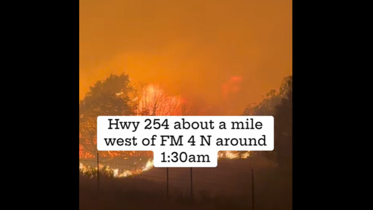 The Ross Fire that started west of Fort Worth in Palo Pinto County on Monday, Aug. 24, had already consumed 50,000 acres as of Tuesday morning, Aug. 25, officials say.